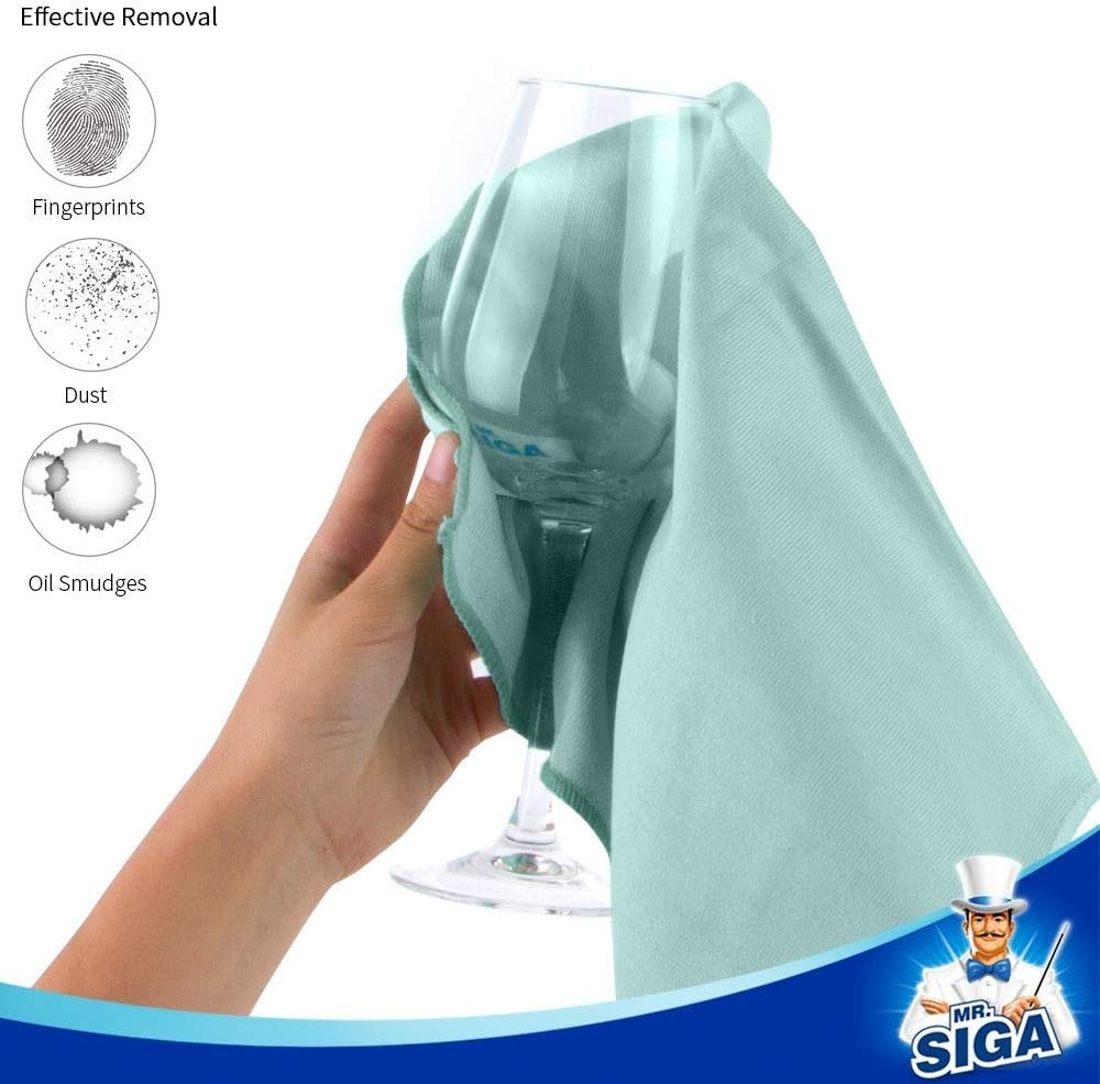 Ultra Fine Microfiber Cloths for Glass, Pack of 12, 35 x 40cm 13.7″ x 15.7″