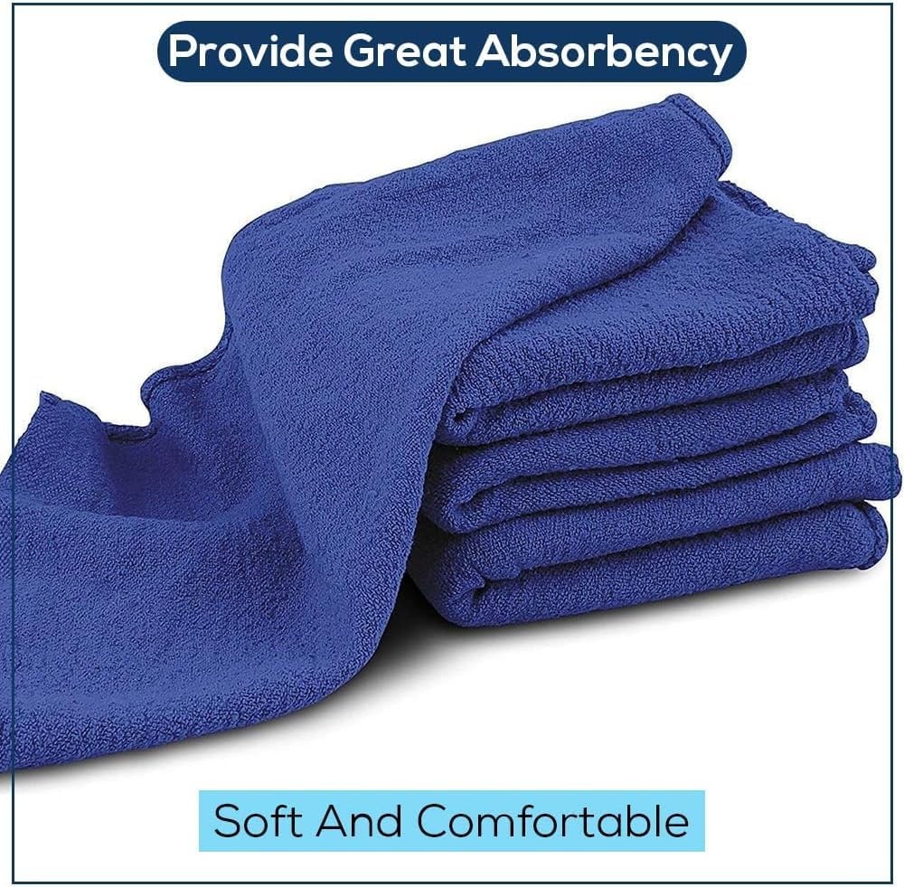 Simpli-Magic Cotton Shop Towels 14″x12″ (90 Pack) – Reusable Cleaning Shop Rags