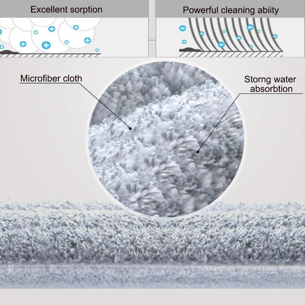 6 Pack Microfiber Mop Head 15 Inch Heavy Duty Reusable Floor Mop Refill Pads …