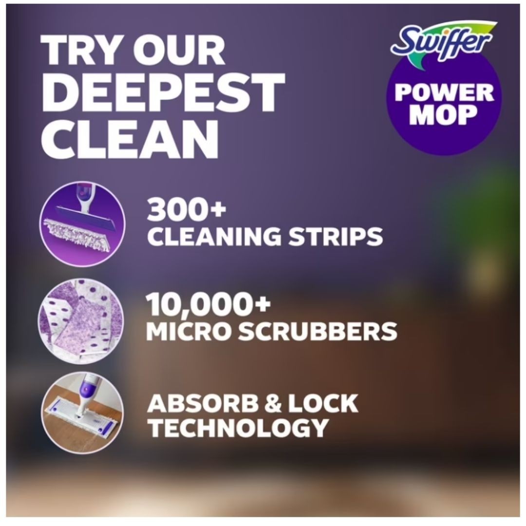 Swiffer Power Mop, Floor Cleaner, Tile, Vinyl, Laminate, Wood, Floor Cleaner, Cl