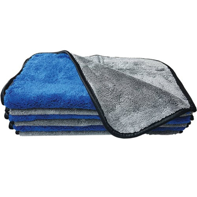 60 Pcs Car Care Dual-Faced Twisted-Loop Microfiber Drying Towel 16″x16″ 1000 GSM