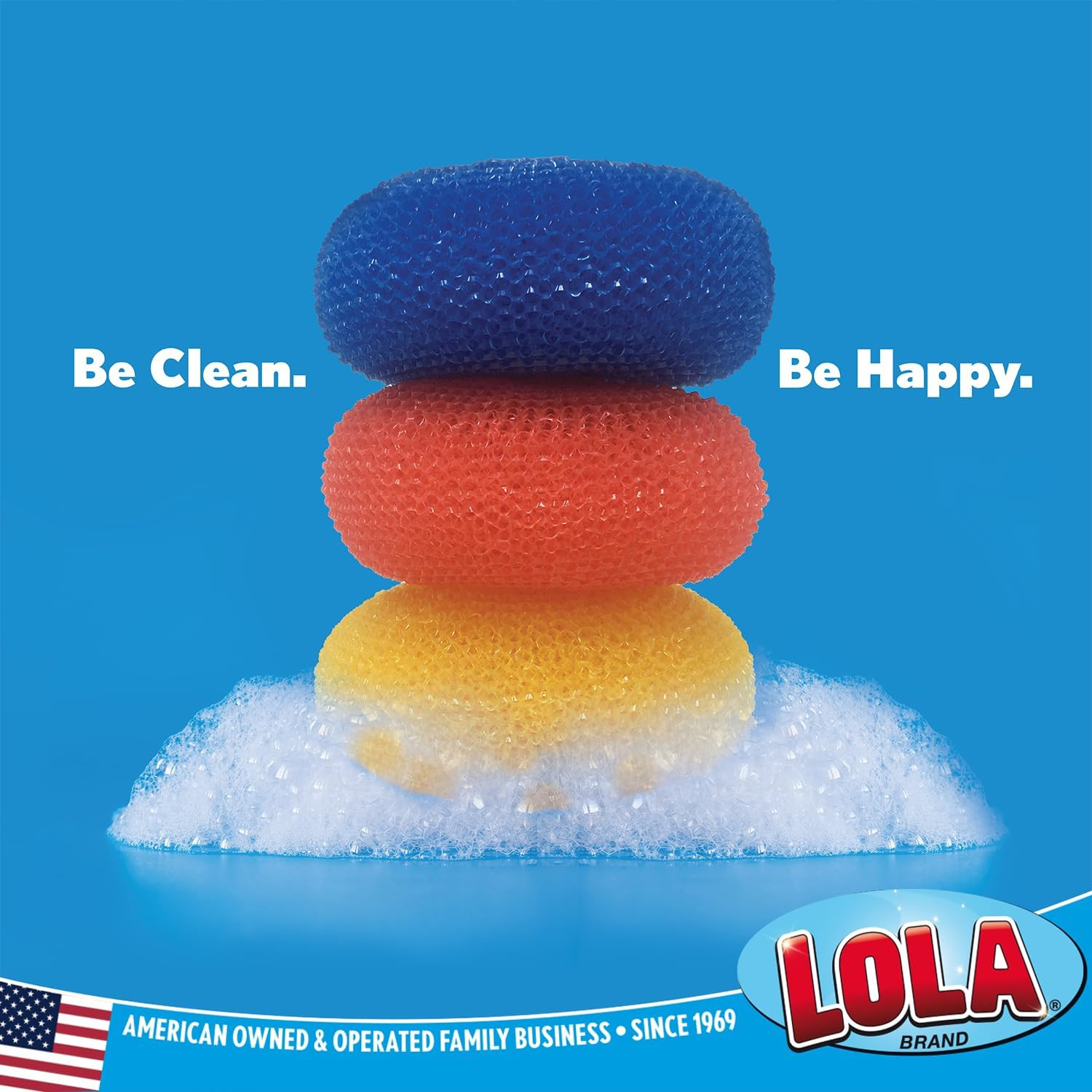 LOLA Plastic Mesh Scouring Pads – 18 Pack, 3.375″ X 1.25″, Non-Scratch