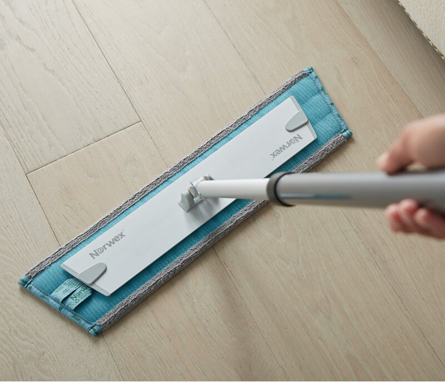 Norwex BacLock Wet Mop Pad Large Graphite Teal Microfiber Mop Refill New 1 Count