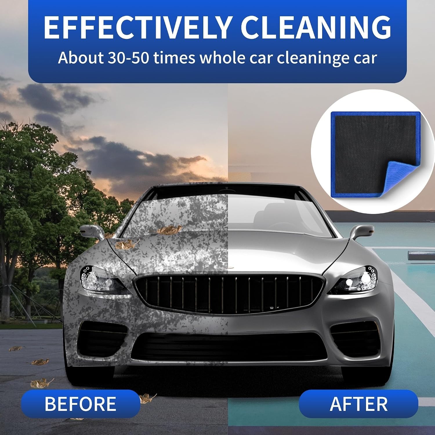 2PCS Clay Bar Towels 12×12 – Car Detailing Cleaning & Polishing Cloths