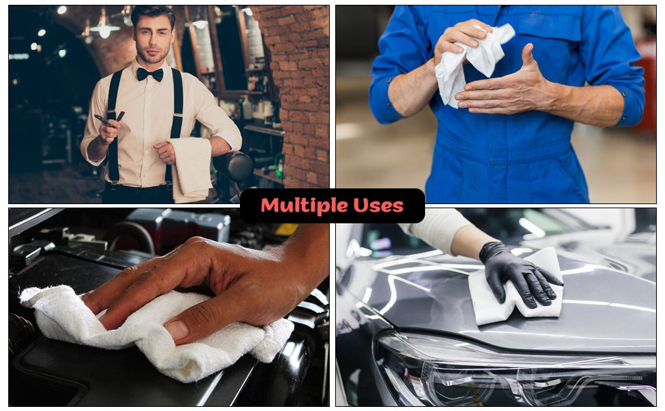 Simpli-Magic Cotton Shop Towels 14″x12″ (145 Pack) – Reusable Cleaning Shop Rags