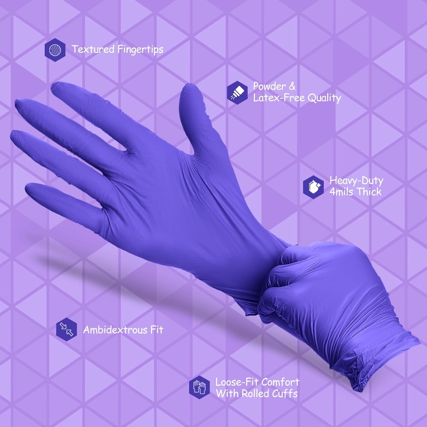 Nitrile Gloves, Disposable cleaning, Powder Free, Latex Free, Non-Sterile