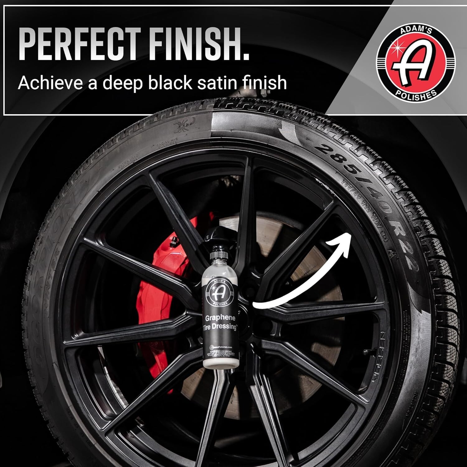 Adam’s Polishes Graphene Tire Dressing – Deep Black Finish 16 fl. oz