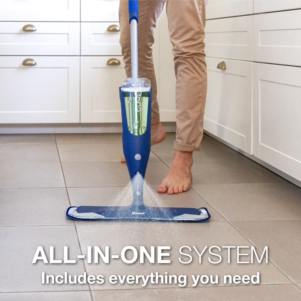 Bona Premium Spray Mop for Stone Tile Laminate Floor, Hard Surface Cleaning Kit