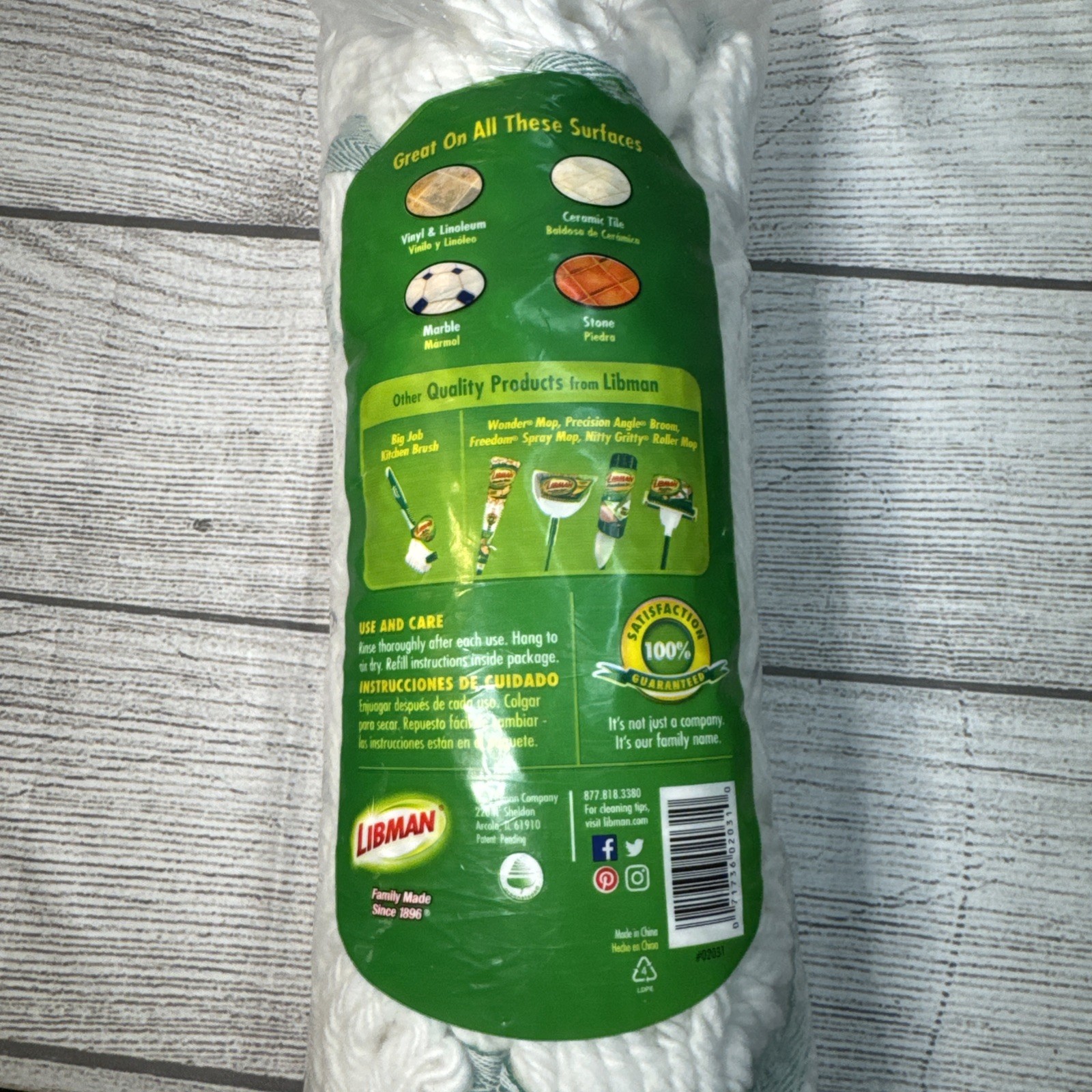 Tornado Mop Refill White Cotton Blend Brand New Open Seal