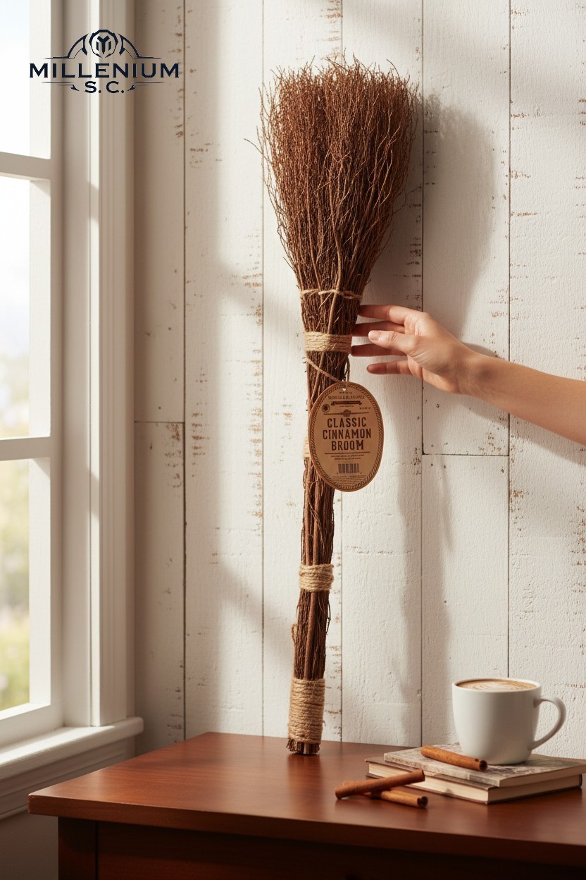 Highly Scented Cinnamon Broom Stick 36 inch Heather Rope Loop Fall Winter Decor