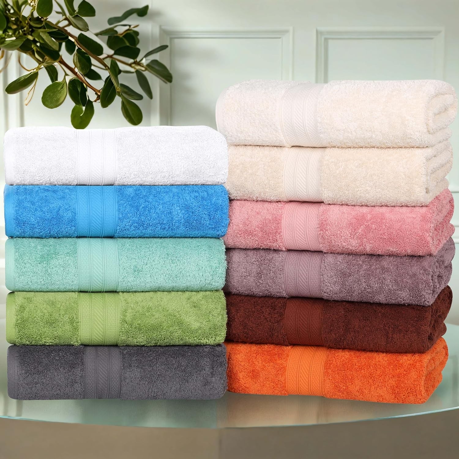 Superior 700 GSM Long Staple 100% Combed Cotton, Durable, Plush and Absorbent