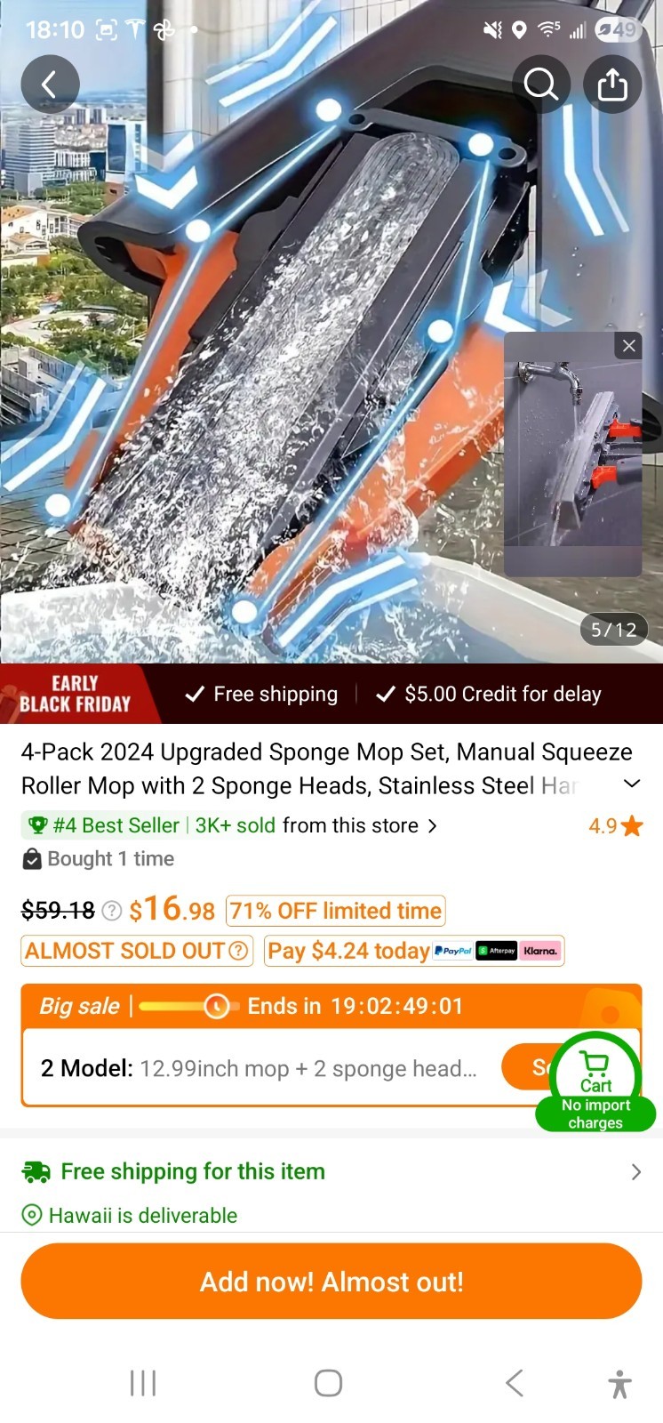 1 Mop And Brand New Mophead Refill