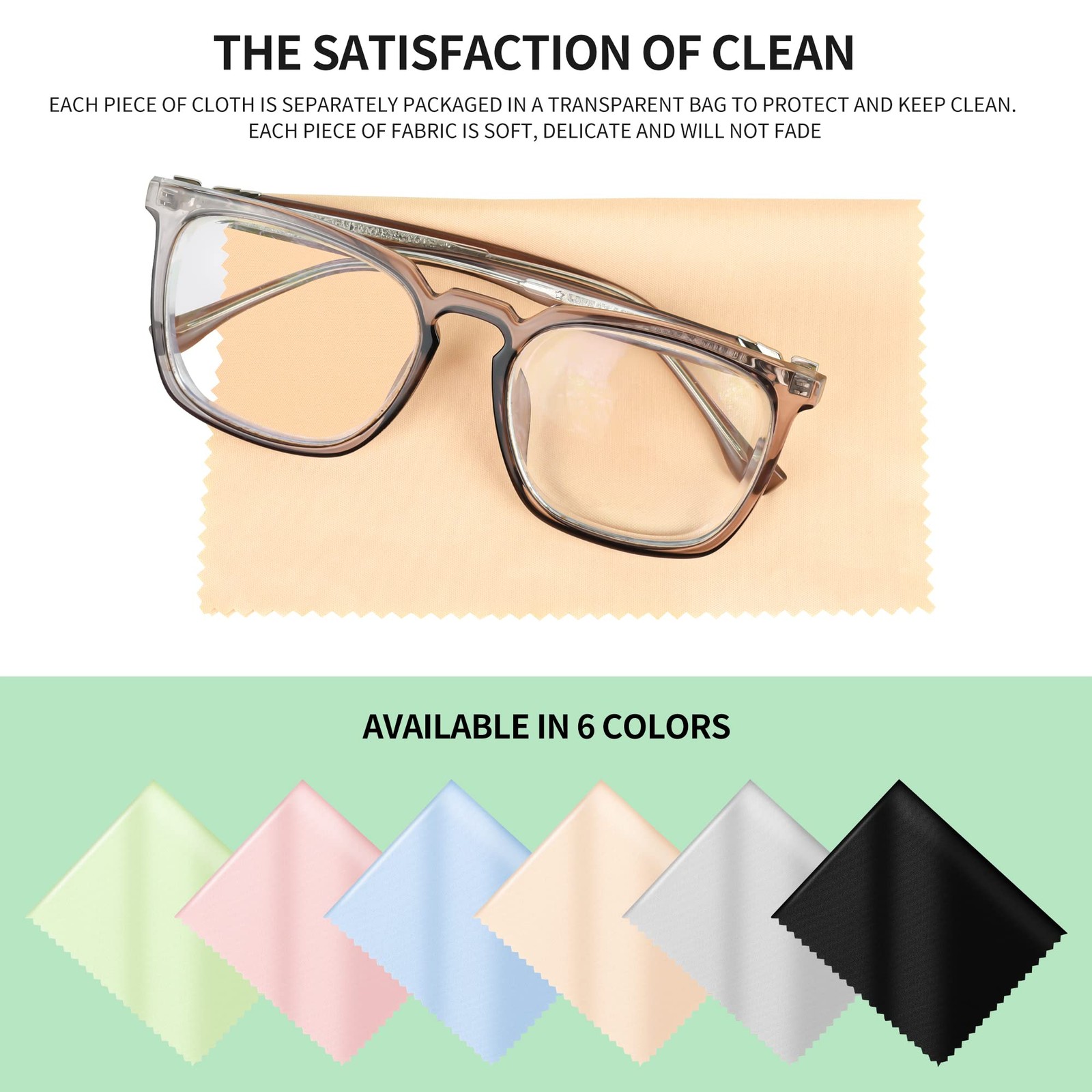 vonper 18 Pack Microfiber Cleaning Cloths (7 x 6 ) Multicolor Glasses Cleaning