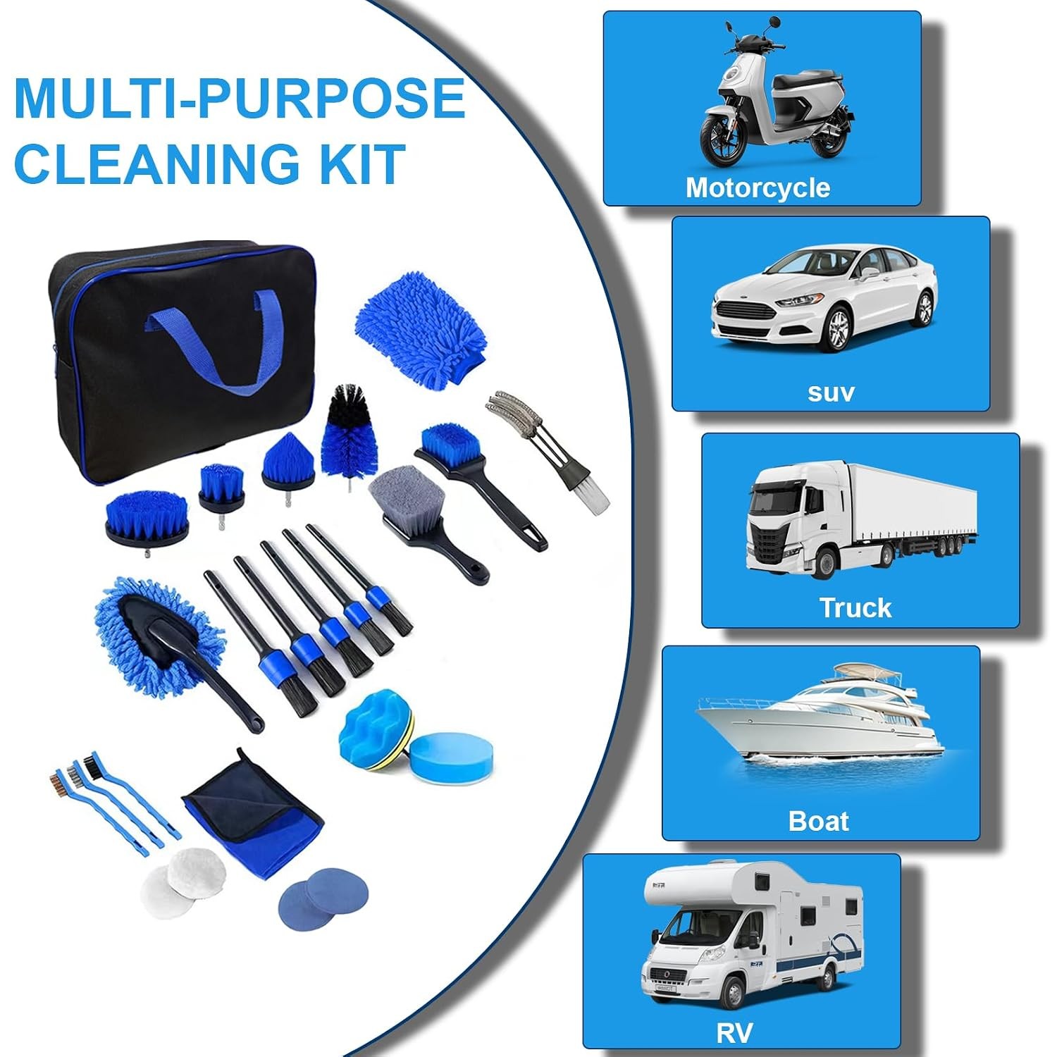 26PCS Car Detailing Kit, Car Detailing Brush Set, Car Cleaning Kit, Auto Detaili