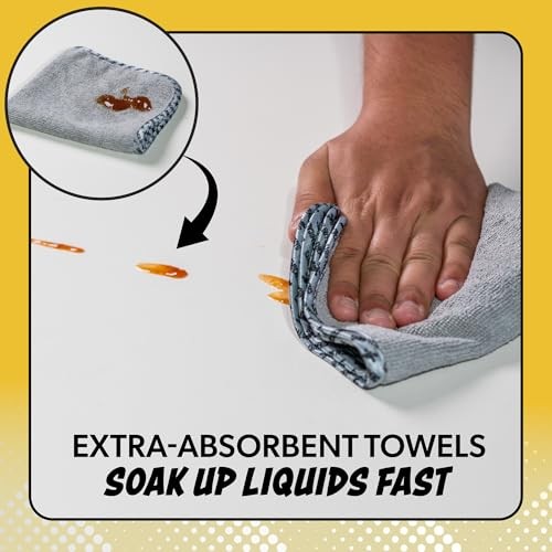 AllSwipe Multi-Purpose Microfiber Towels for Cars Microfiber Cleaning 6 Pack