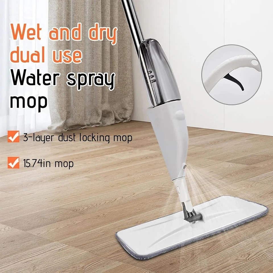 Spray Mop for Floor Cleaning with 1 Washable Pads, Wet Dry Microfiber Mop