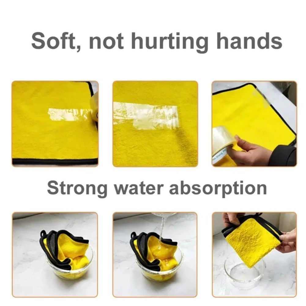 Microfiber Cleaning Towels 30x30cm Thick Soft Car Wash Drying Cloths 1/2/6/12pcs