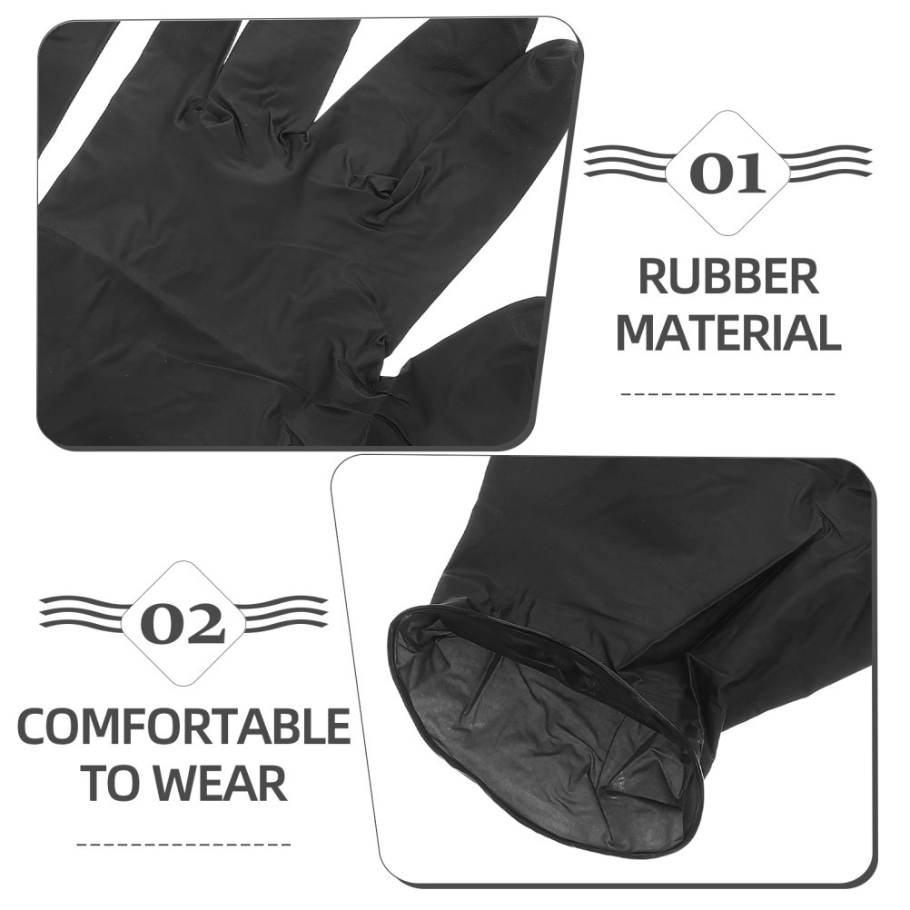 3 Pairs Durable Rubber Shop Gloves Nonslip Mechanic Gloves Assorted Colors
