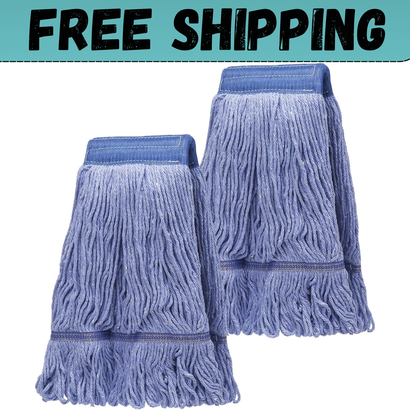 2 Pack Mop Head Replacement, Cleaning Heavy Duty Mop Head Commercial Replacement