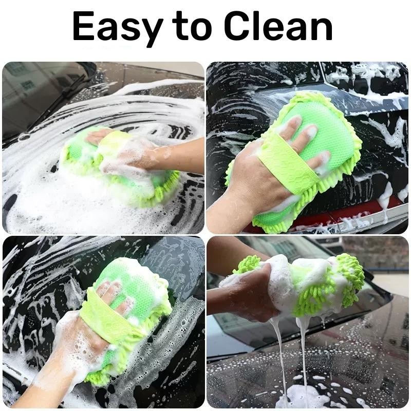 Microfiber Car Washer Sponge Cleaning Car Care Detailing Brushes Washing Towel a