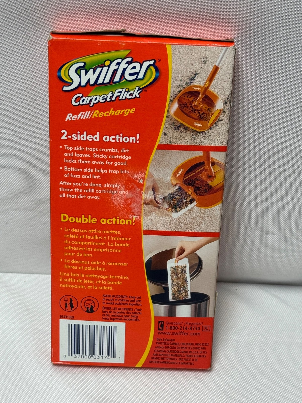 Swiffer Carpet Flick Refills Pack of 12 Cleaning Cartridges NEW SEALED