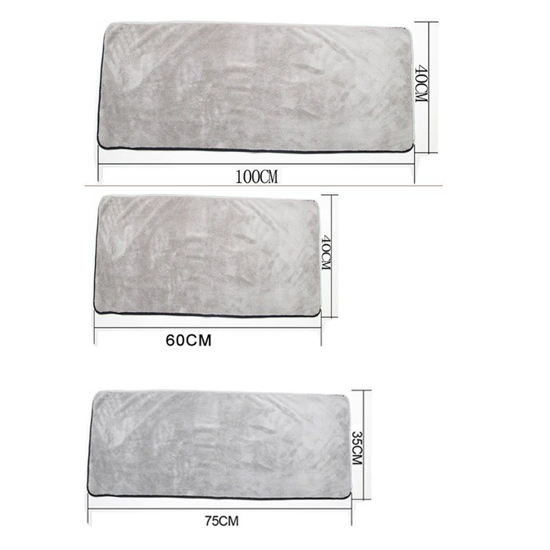 Dark Gray Microfiber Car Wash Drying Towel Dialed Water Drying Towel