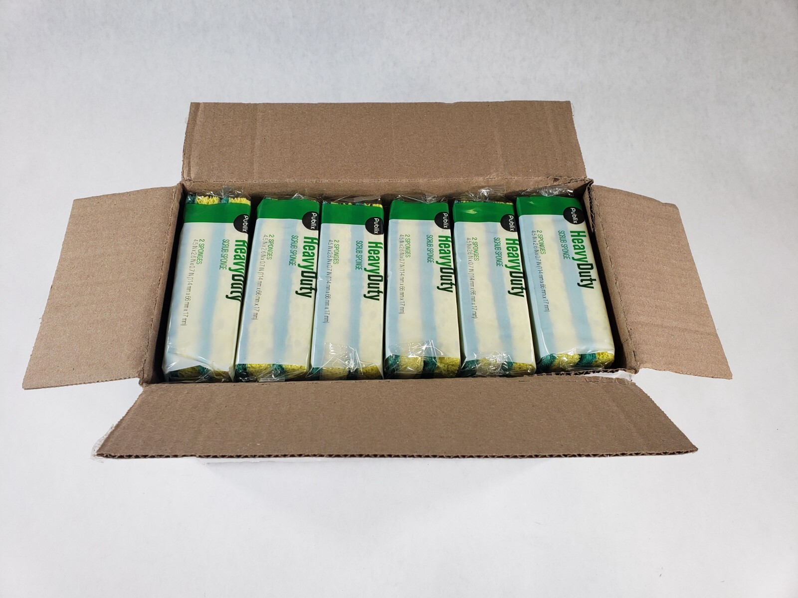 LOT OF 72 Publix Heavy Duty Scrub Sponges 4.5″ X 2.6″ X 0.7″ 6 Boxes