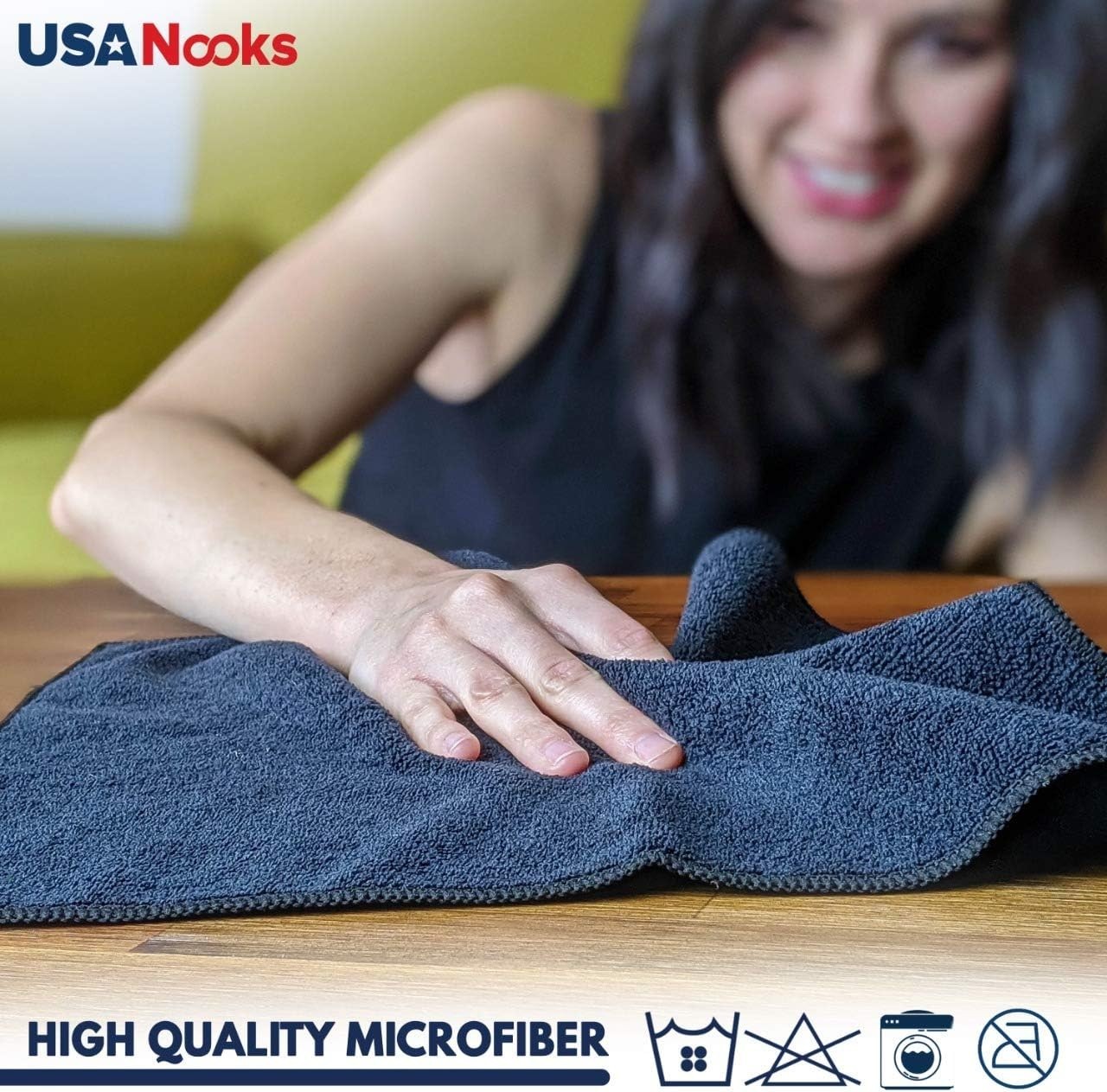 Microfiber Cleaning Cloth Grey – 12 Pcs 12.5″x12.5″ – High Performance – 1200…