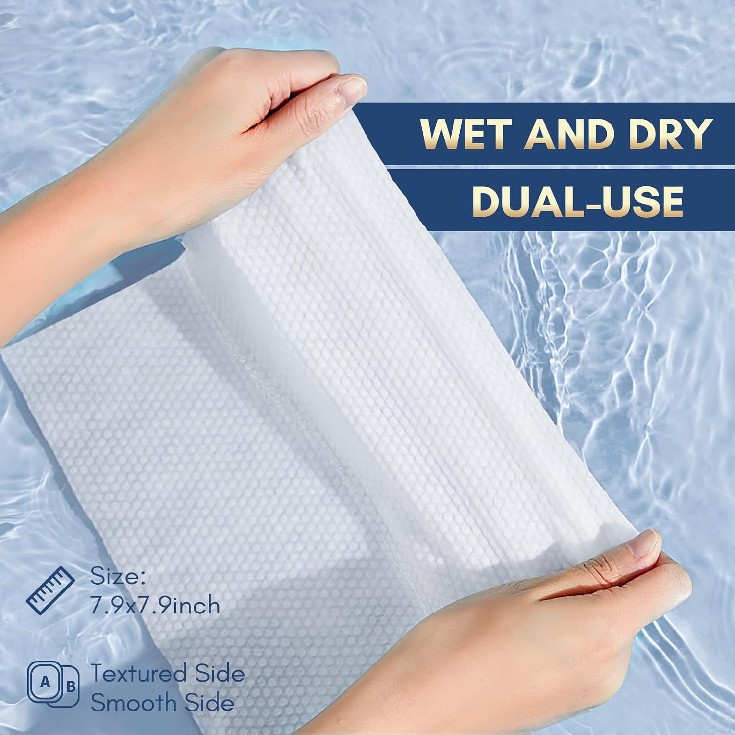 Face Towel Disposable – Ultra Soft Cotton Tissue Dry Wipes – Lint Facial
