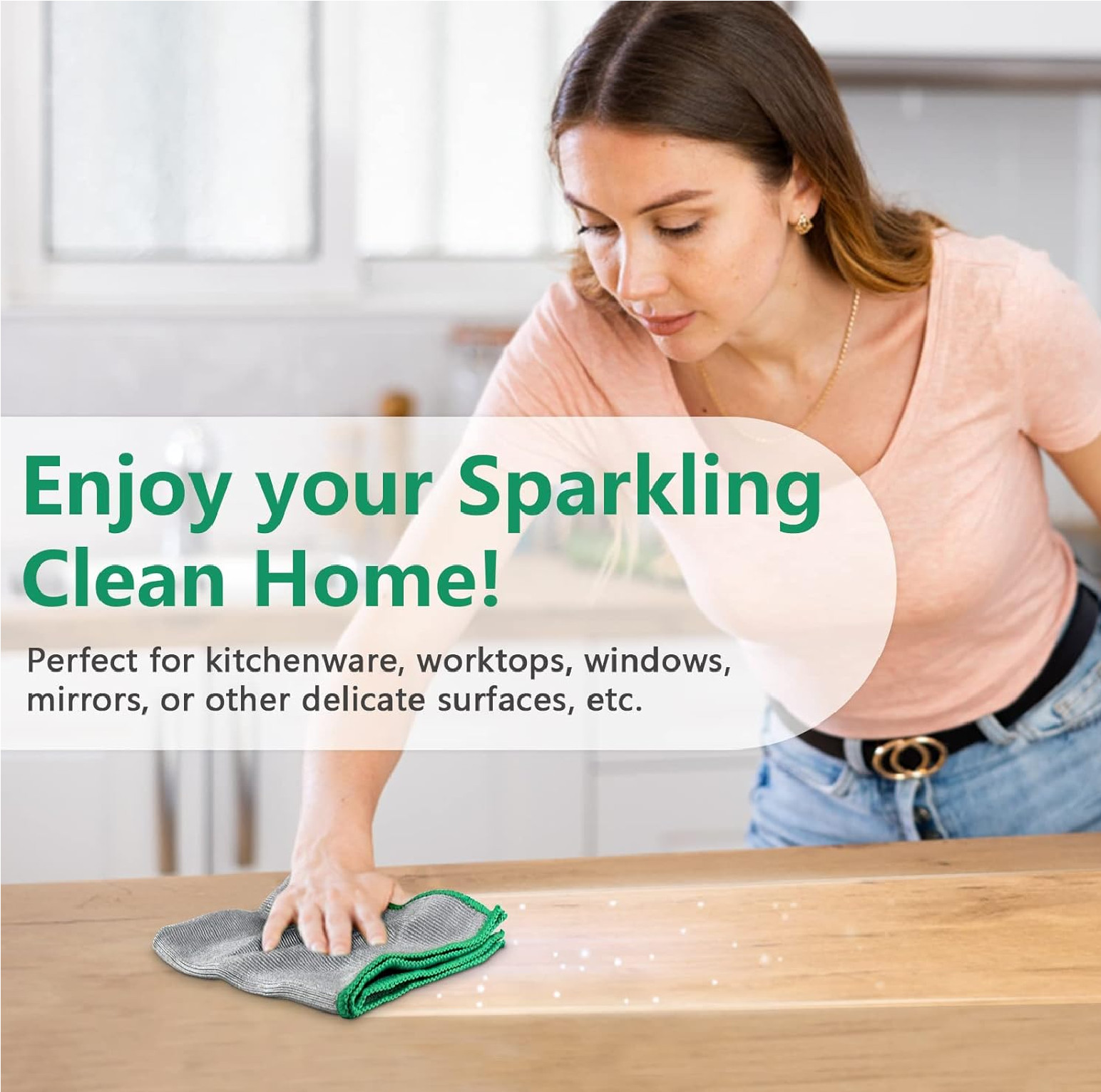 Glass Polishing Cloth Streak Free Miracle Cleaning Cloth Lint Free Microfiber