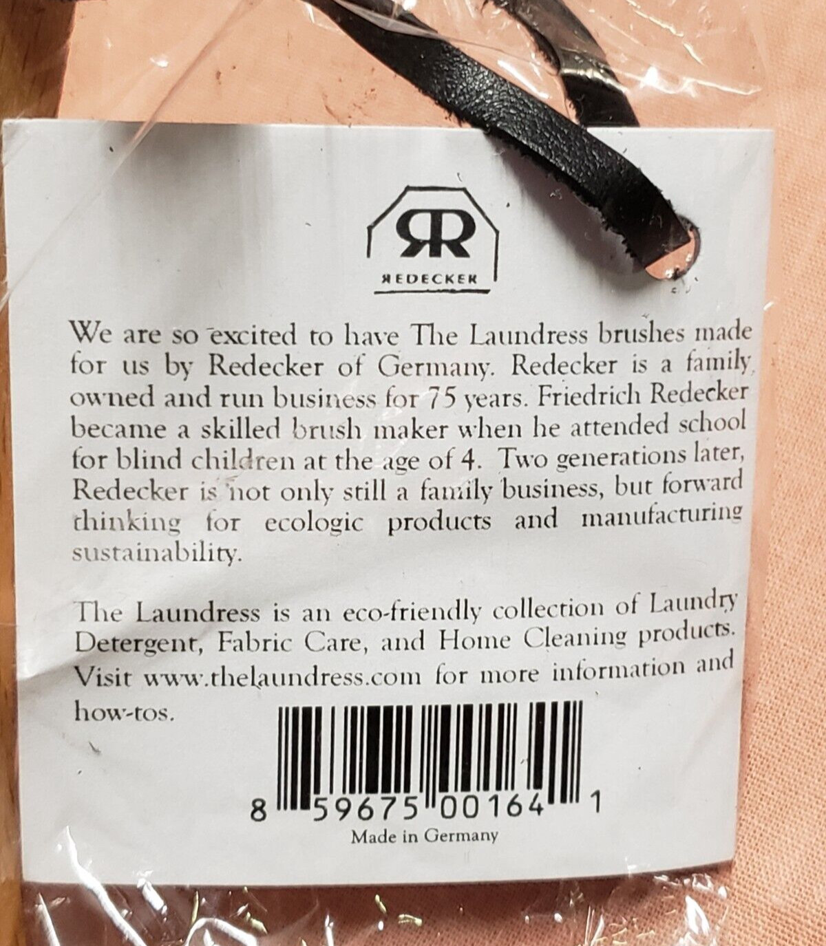 The Laundress / Redecker of Germany – Dish Brush – Beech Wood – NEW