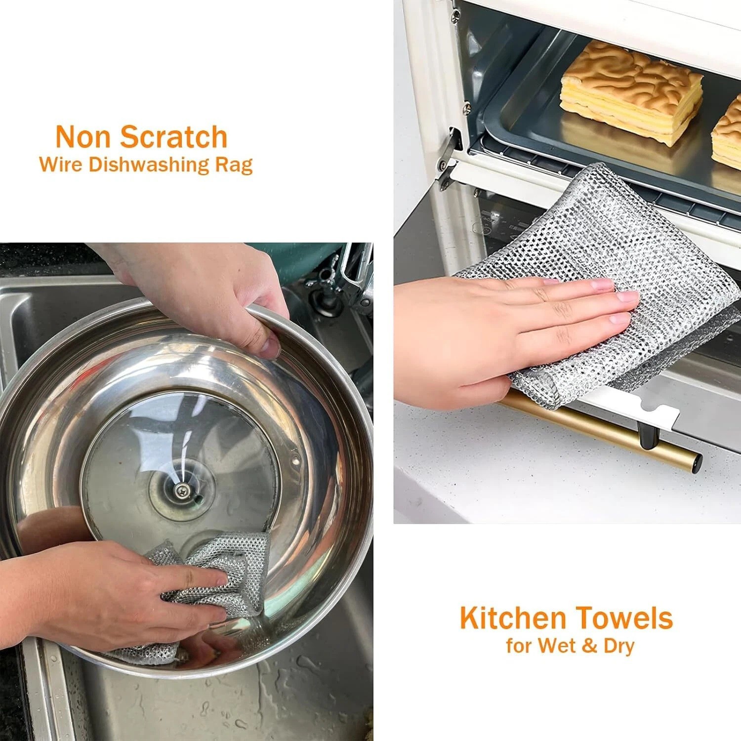 10/20 Pcs Double-Layer Anti-Scratch Cleaning Cloth Wet & Dry Multi-Purpose