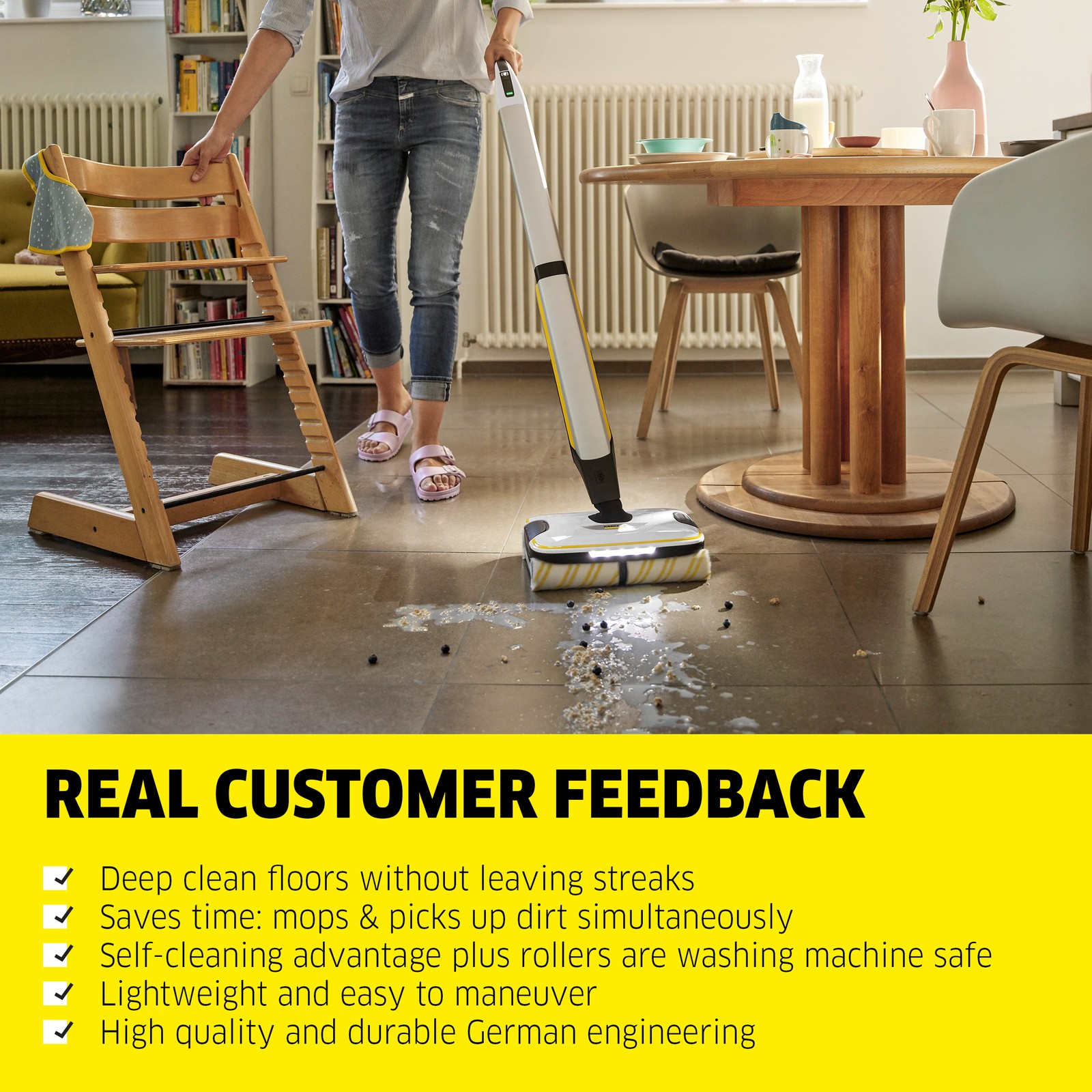 Kärcher FC 7 Cordless Hard Floor Cleaner, Electric Mop, 45 Min Run Time- NEW