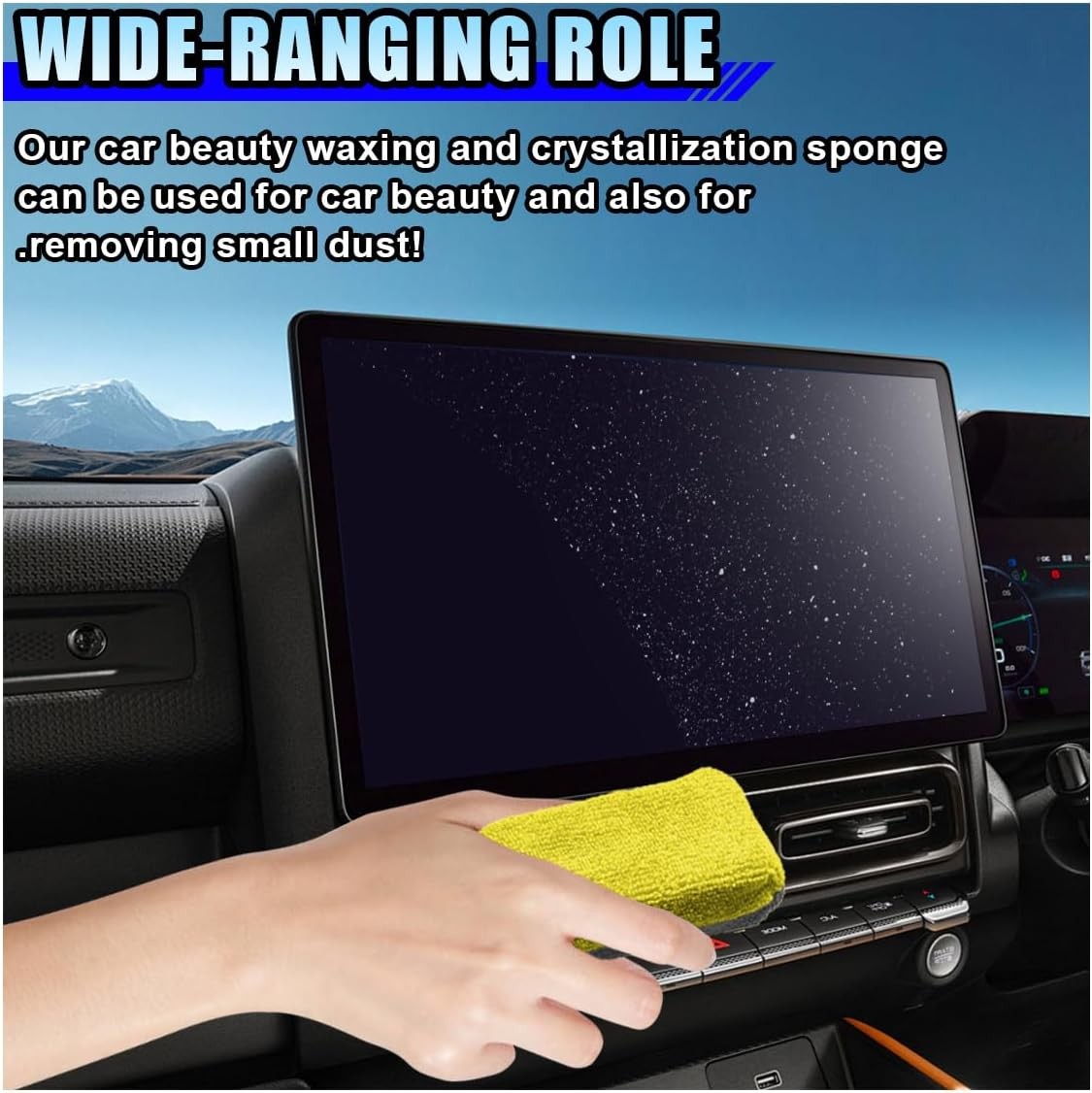 12PCS Ceramic Coating Applicator Sponge, 4.13” x 1.84” Microfiber Car Detailin