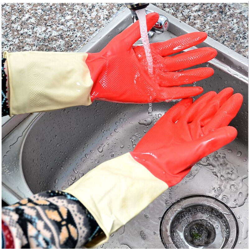 6Pairs Reusable Dishwashing Gloves Household Cleaning Gloves Waterproof Non-Slip
