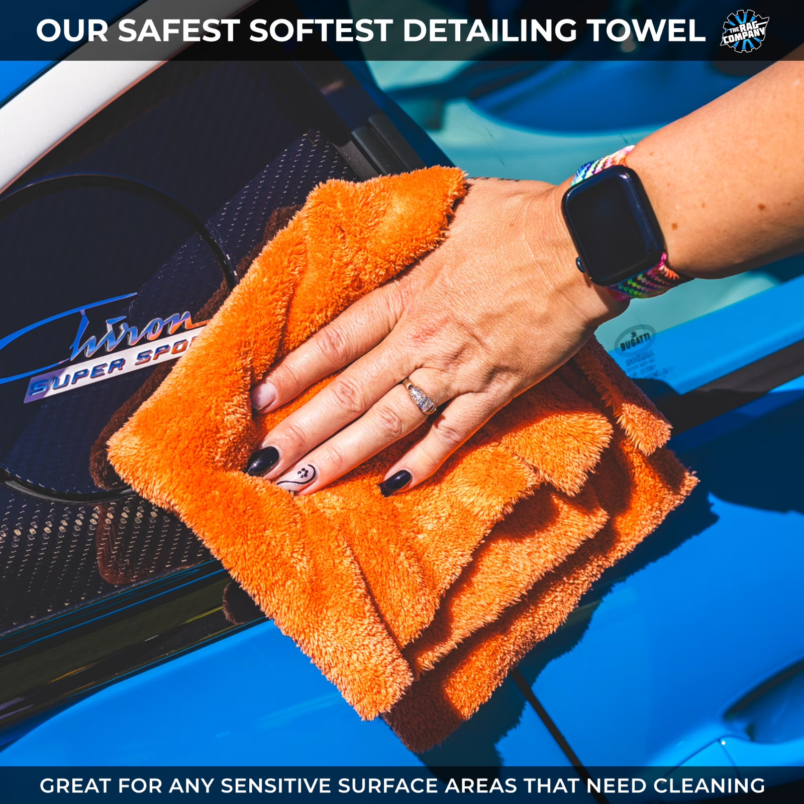 The Rag Company Eagle Edgeless 500 Microfiber Towels 4 Pack 16×16