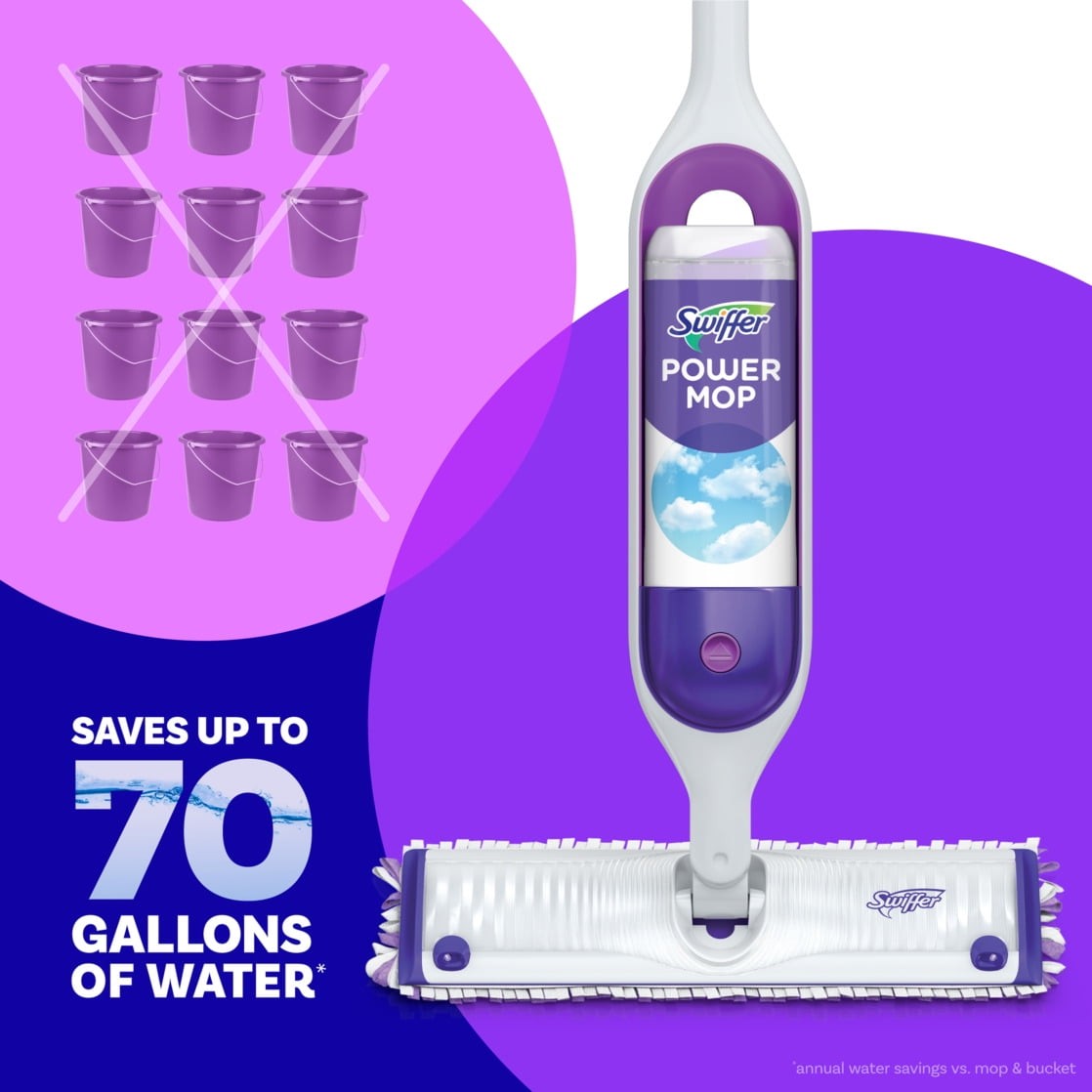 Swiffer Power Mop Refill Solution, Tile, Vinyl, Laminate, Wood, Floor Cleaner