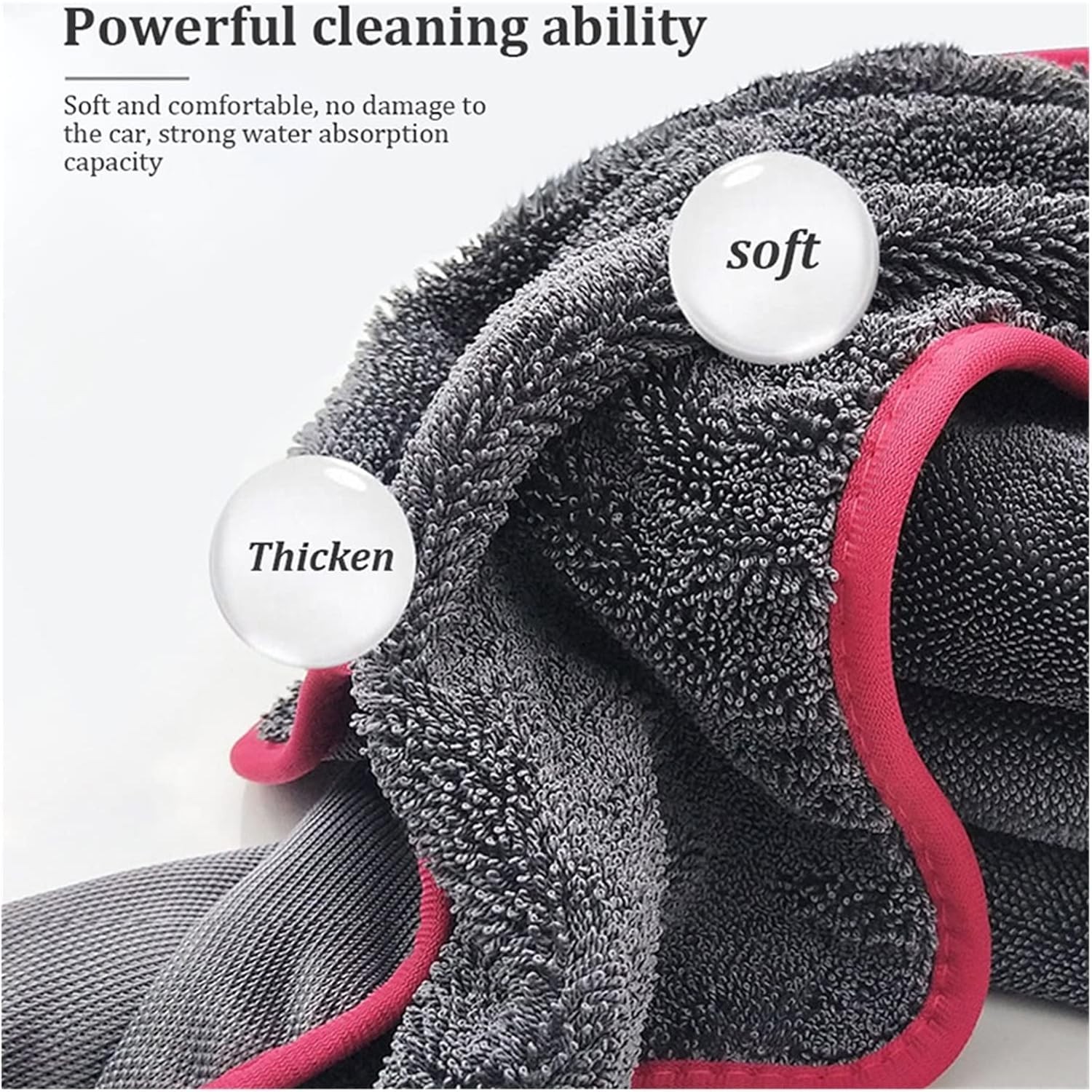 1PS 1200GSM Premium Plush Microfiber Towel Pro car Wash Drying Cleaning 40*60cm