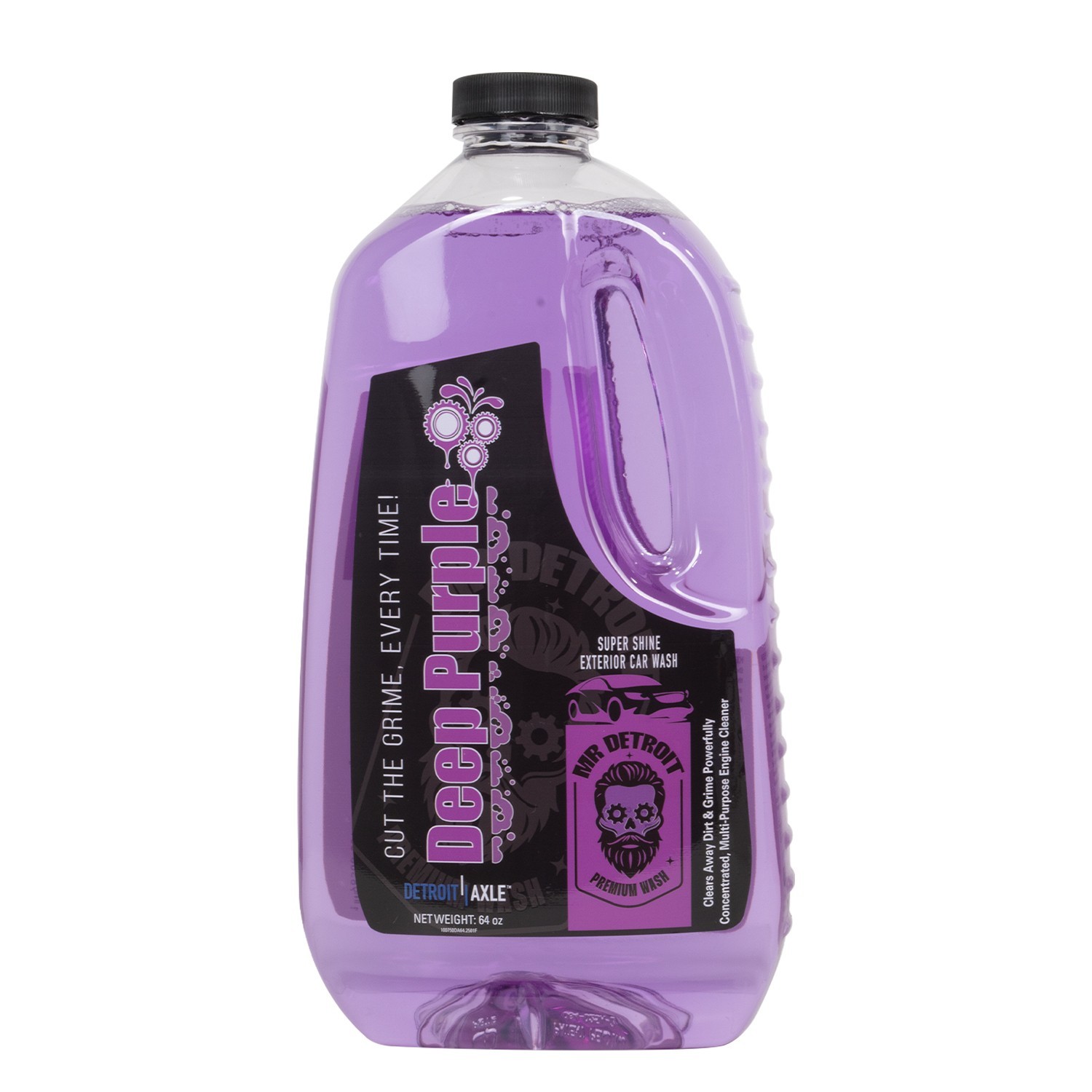 Mr. Detroit -4pc Purple Degreaser Car Cleaning Kit Brush Towel Bottle 64oz Combo