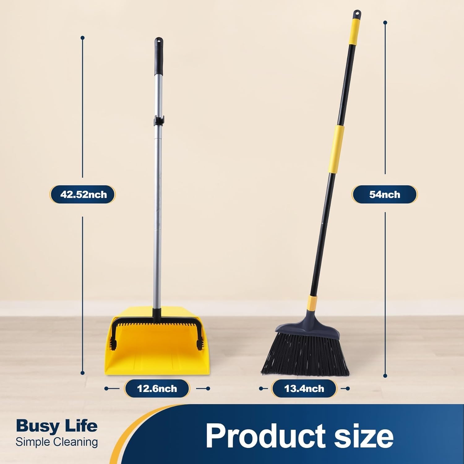 Commercial Broom And Dustpan Set With Comb Commercial Outdoor Indoor For Courtya