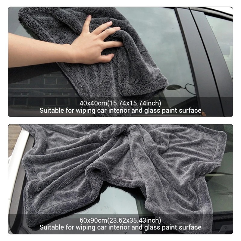 Water Absorbing Car Wash Microfiber Drying Towel Twisted Loop 24 x 36″ 1500GSM
