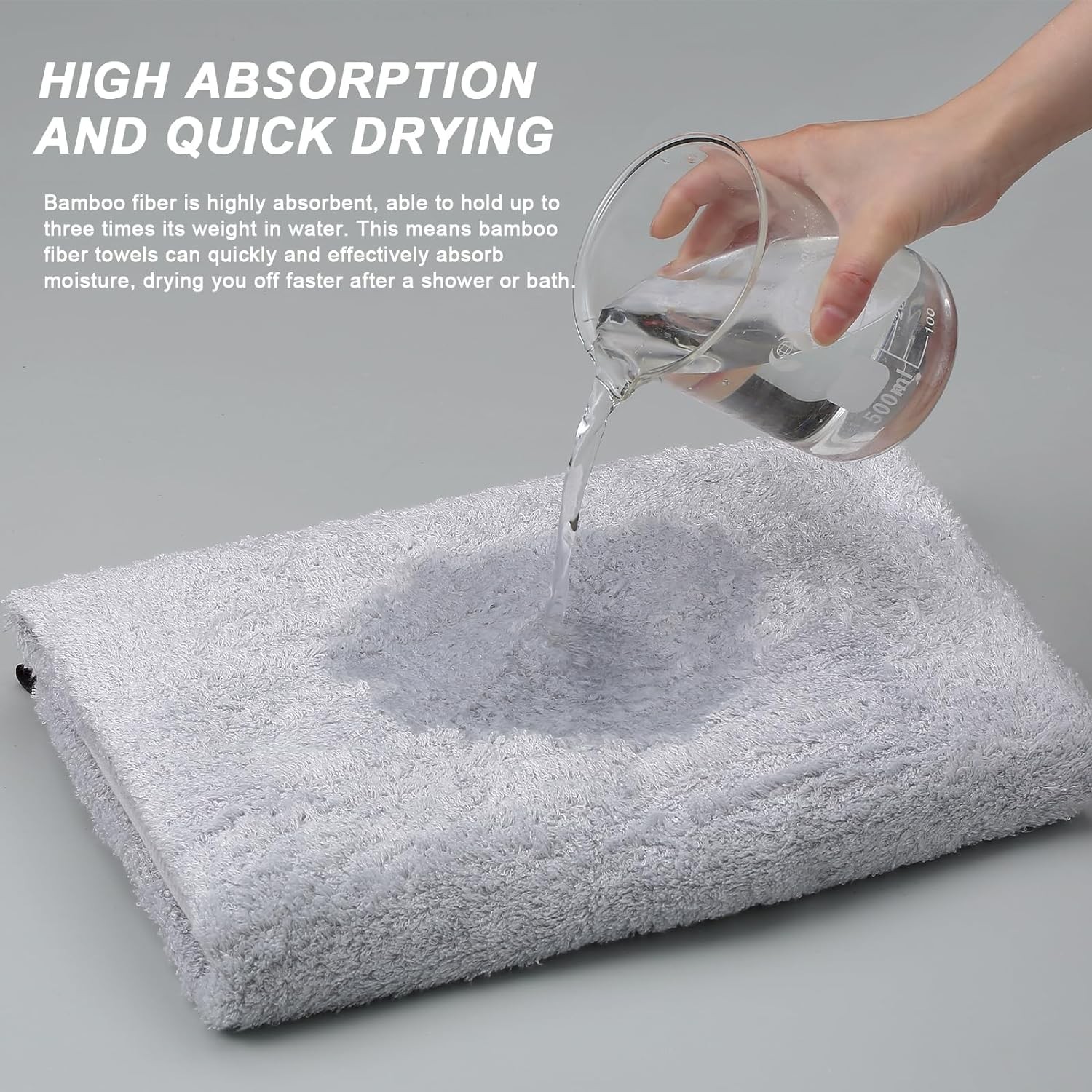 Viscose from Bamboo and Cotton Bath Towels Set of 6-27×54 Inch Ultra Soft,
