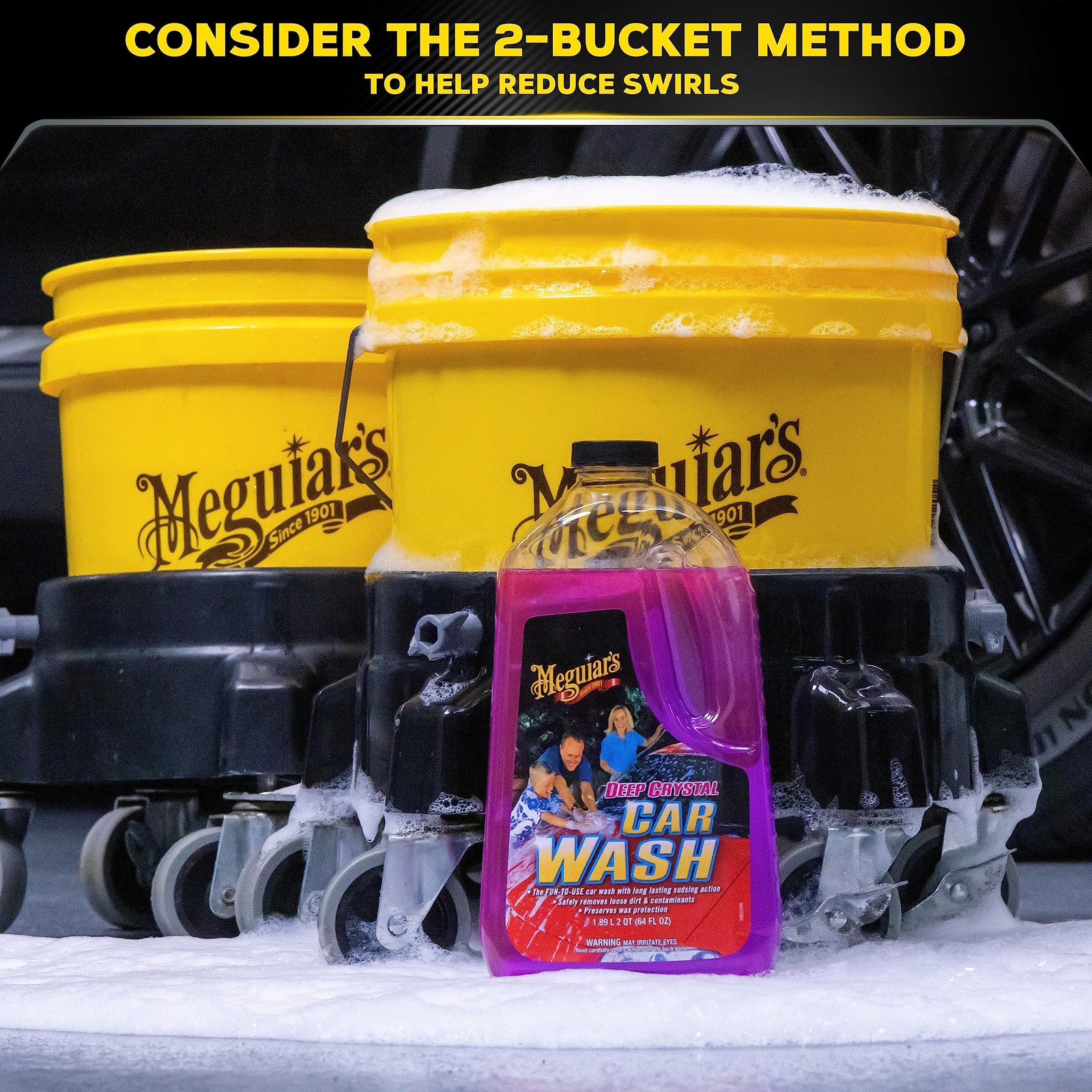 Meguiar’s Deep Crystal Car Wash – 64 Fl Oz (Pack of 1), Black
