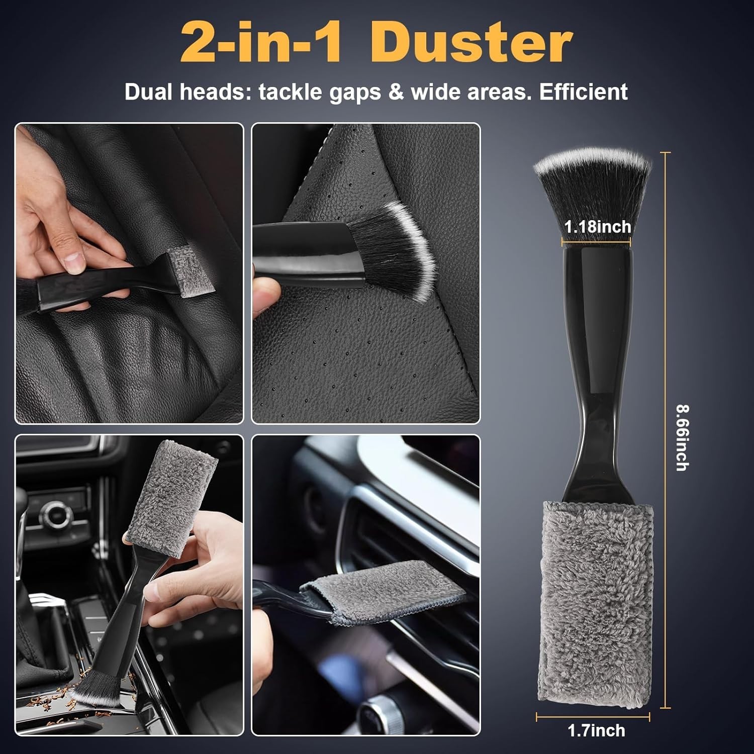 8-Piece Car Interior Detailing Kit – 160g Non-Sticky Gel 128% More Than 70g, …