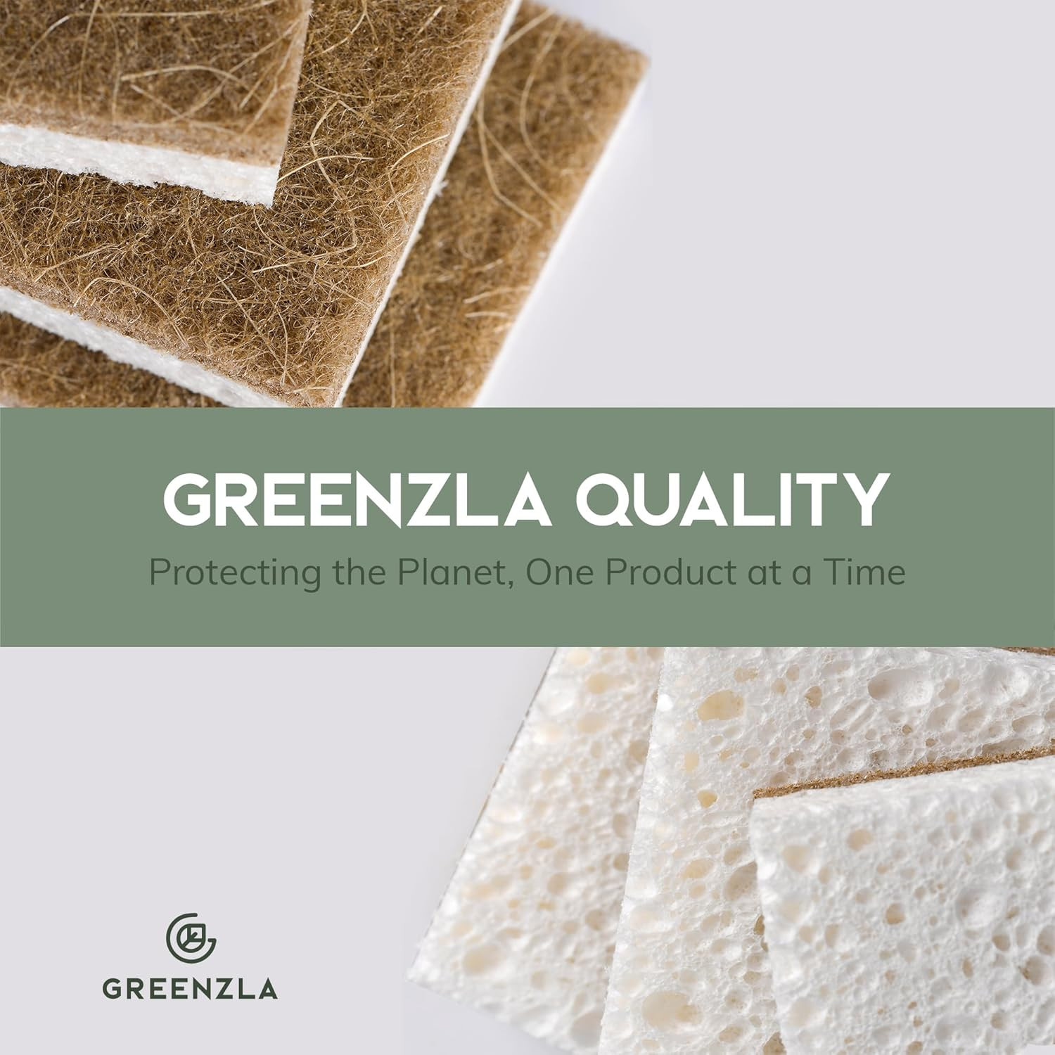 Kitchen Sponges, Plant-Based Dish Sponges, Non-Scratch Sisal Hemp Scouring Pa…