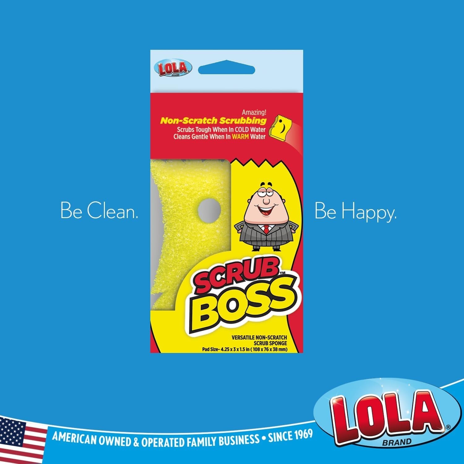 Lola Products Scrub Boss, Non-Scratch Scrubbing & Cleaning Sponge ( 9 Pack )…