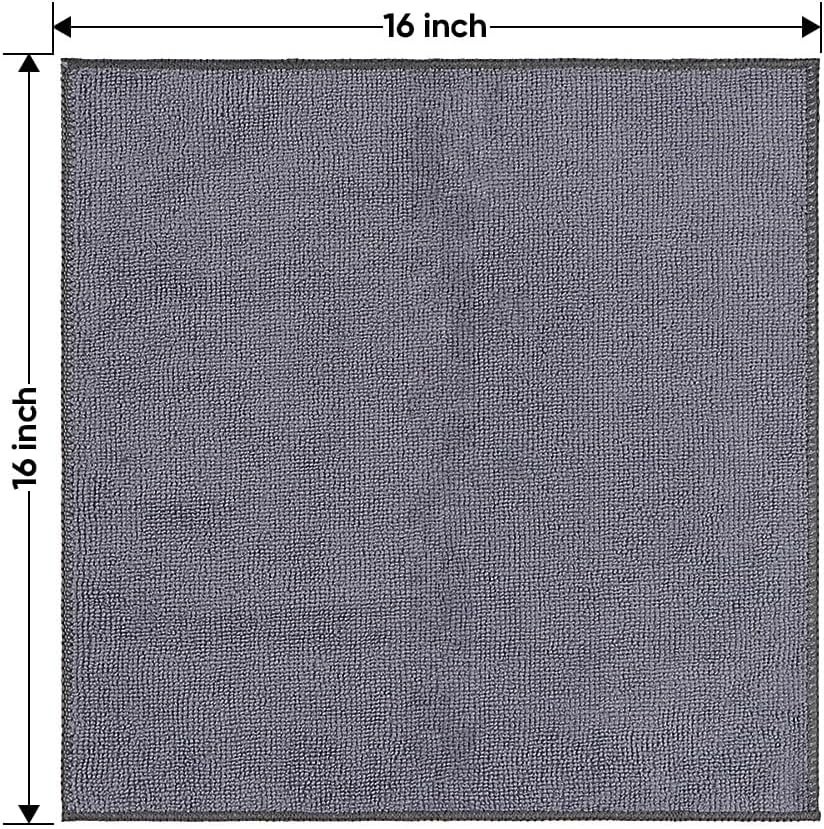 Microfiber Cleaning Cloth Rag Car Polishing No Scratch Detailing 16×16” 12 Pack