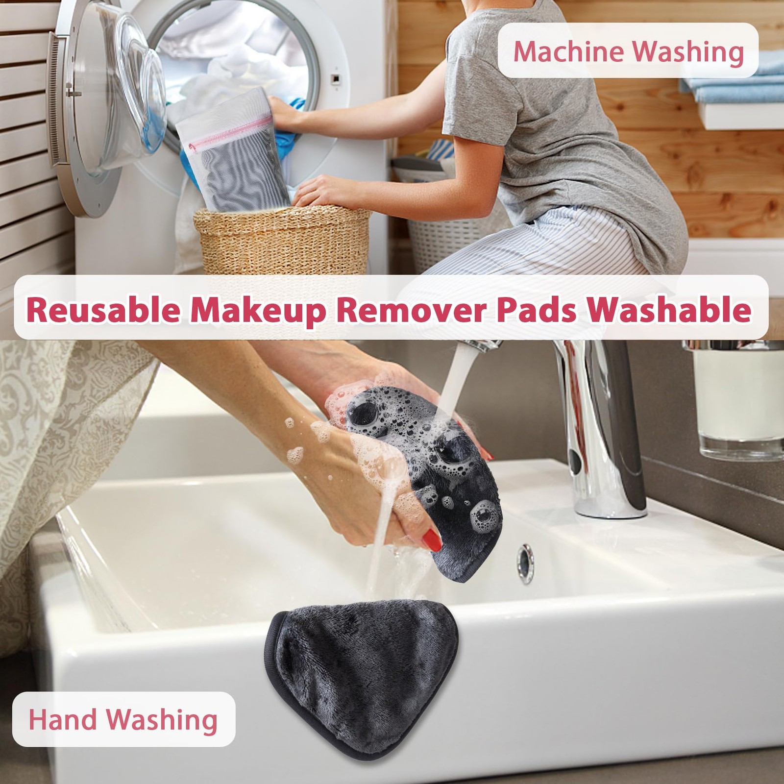 Makeup Remover Cloth, 6″ x 1 Count (Pack of 12), Grey