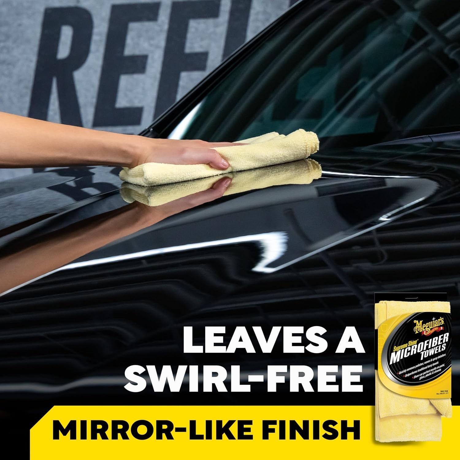 Streak-Free Car Care Microfiber Towels, 3 Pack – 24″ L x 16″ W, Machine Washable
