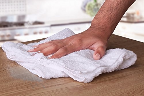 Kitchen Bar Mops, Pack of 12, 16 by 19 Inches, 100% Cotton Super Absorbent Wh…